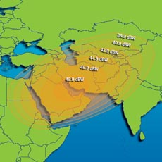 Intelsat 702 Ku-band spot beam 2